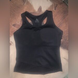 Stylish Black Padded Workout Top
